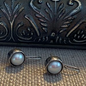 COPY - Silver and Pearl Earrings